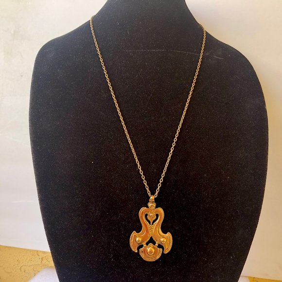 Finland Seppo Tamminen Vintage Necklace & Pendant Bronze Signed - Picture 10 of 13